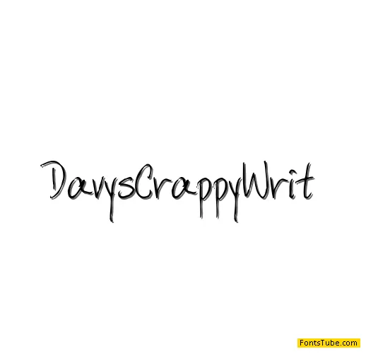 Davys Crappy Writ Font