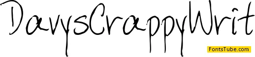 Davys Crappy Writ Font