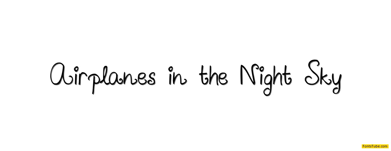 Airplanes in the Night Sky Font