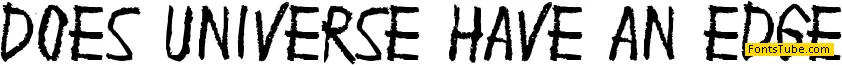 Does universe have an edge? Font