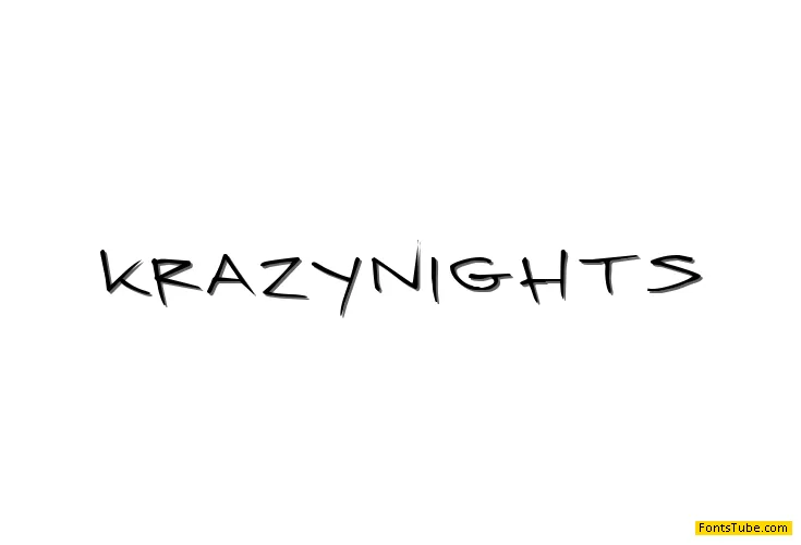 Krazy Nights Font
