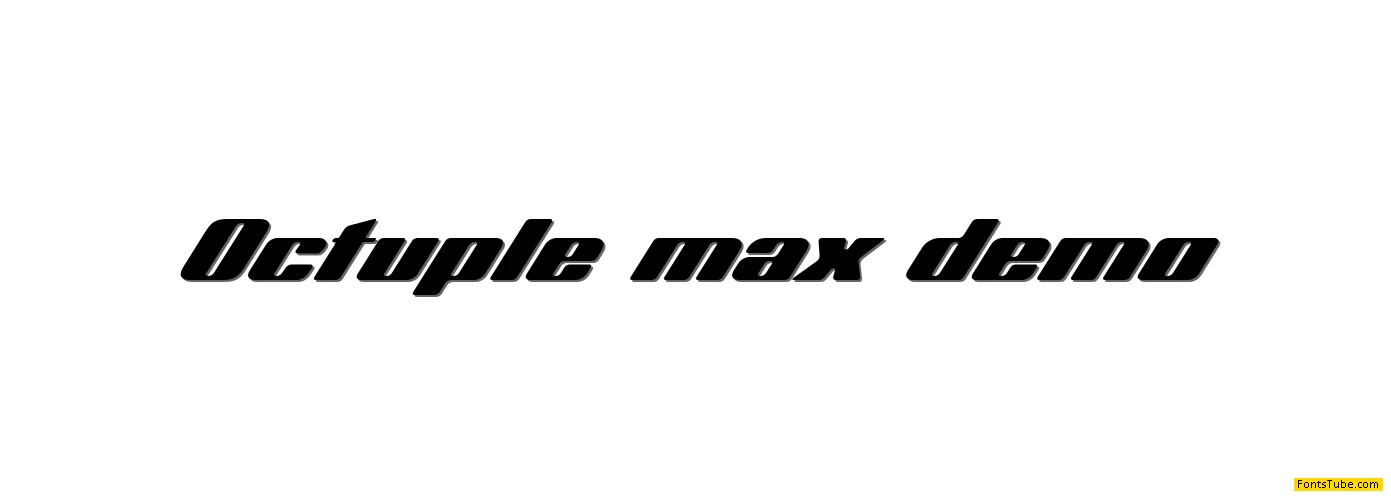 Octuple max Font