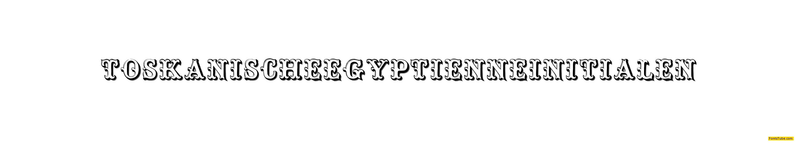 Toskanische Egyptienne Initialen Font