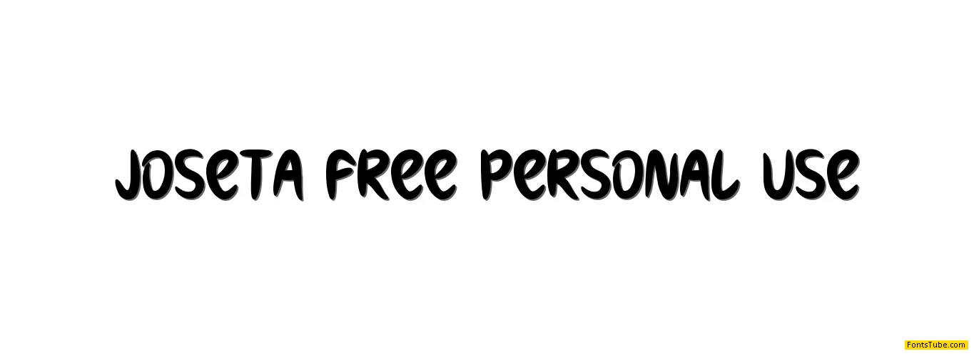 Joseta Free Personal Use Font