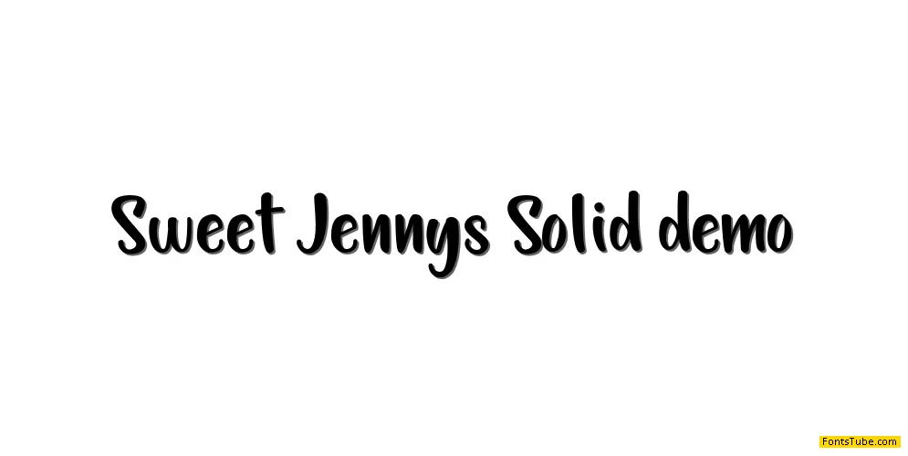 Sweet Jennys Demo Font