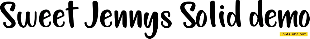 Sweet Jennys Demo Font