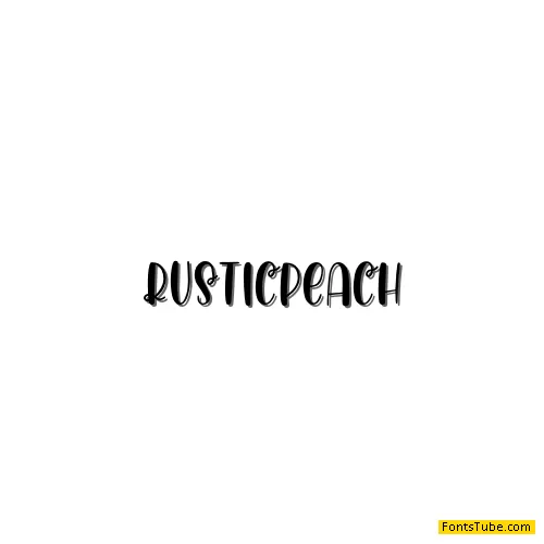 RusticPeach Font