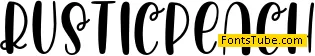 RusticPeach Font