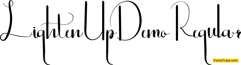 Lighten Up Demo Font