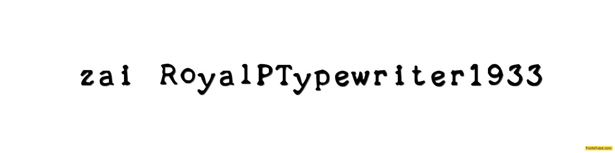 zai Royal P Typewriter 1933