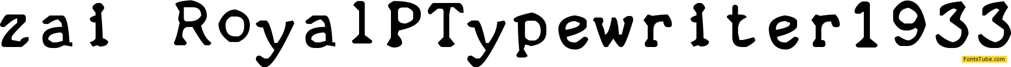zai Royal P Typewriter 1933