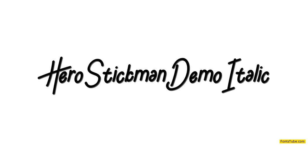 Hero Stickman Demo Font Family