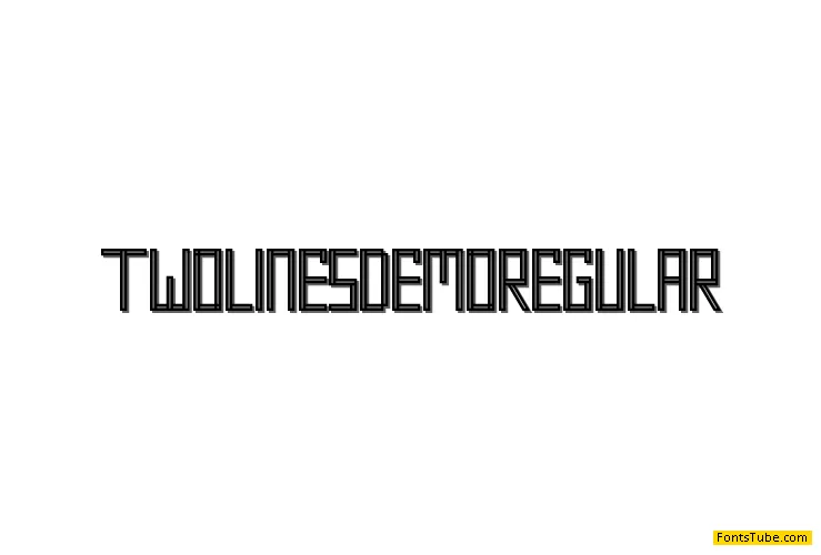 Two Lines Demo Font