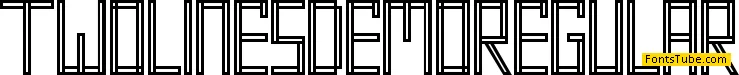 Two Lines Demo Font