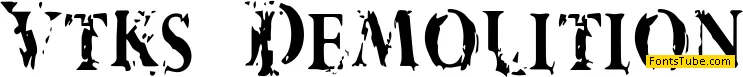 Vtks Demolition Font