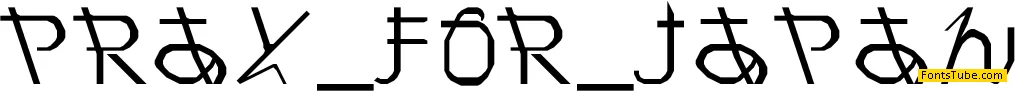 Pray for Japan Font