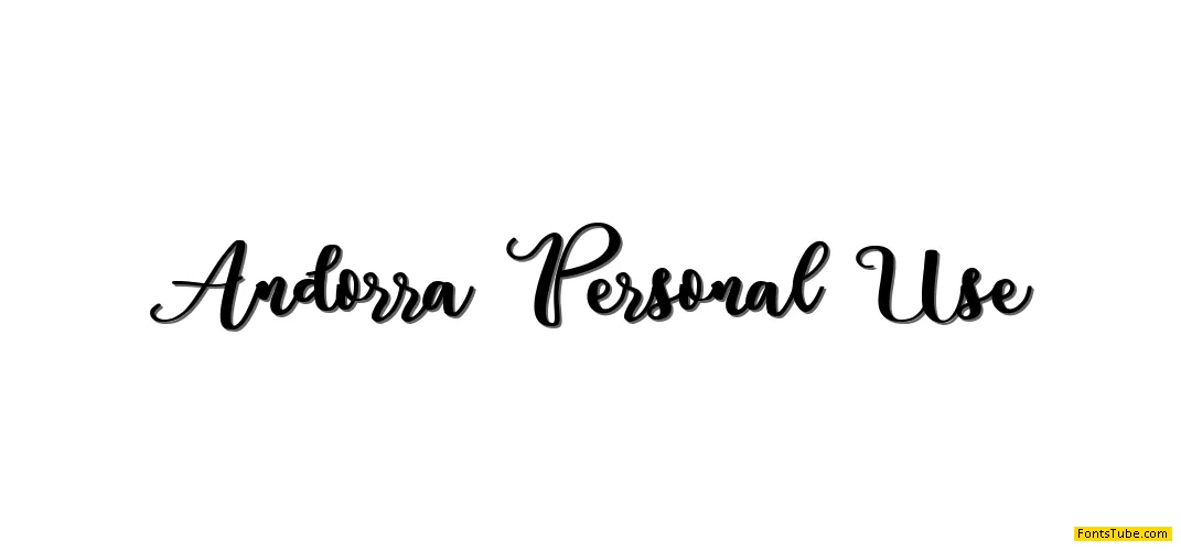 Andorra Personal Use Font
