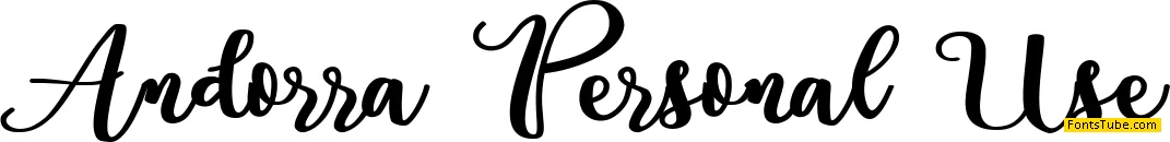 Andorra Personal Use Font