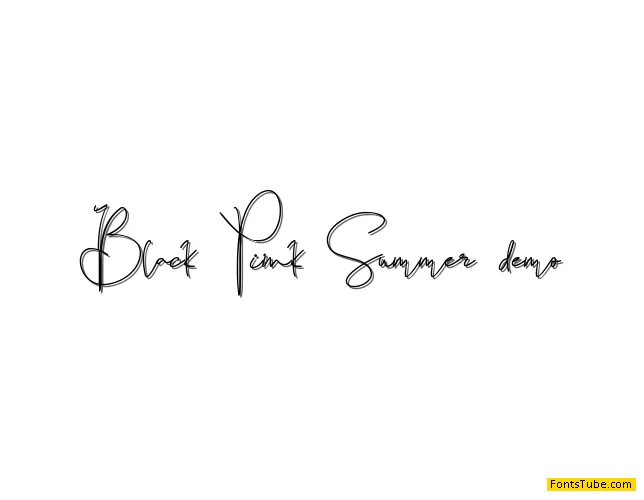 Black Pink Summer Font