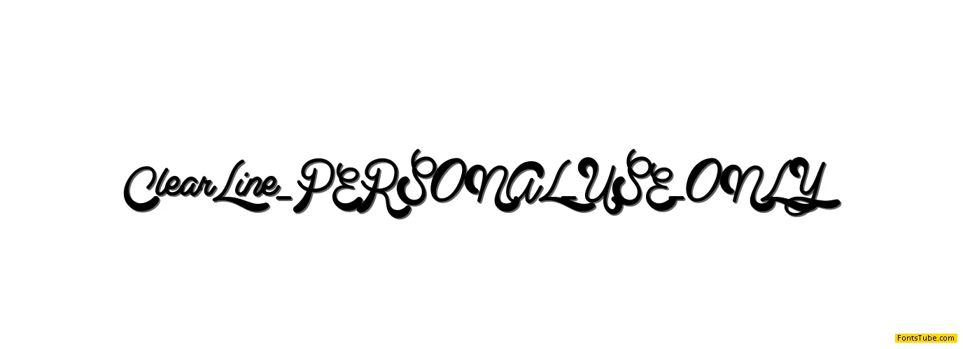 Clear Line PERSONAL USE ONLY Font