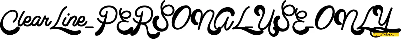 Clear Line PERSONAL USE ONLY Font