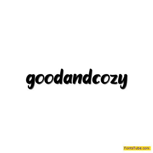 good and cozy Font