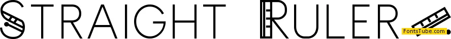 Straight Ruler~ Font
