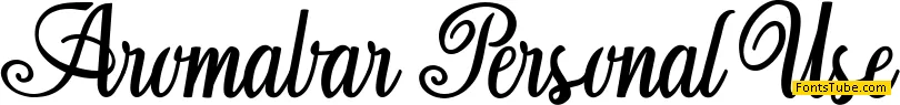 Aromabar Personal Use Font