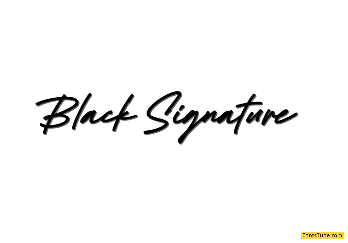 Black Signature Font