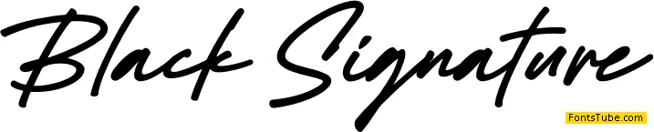 Black Signature Font