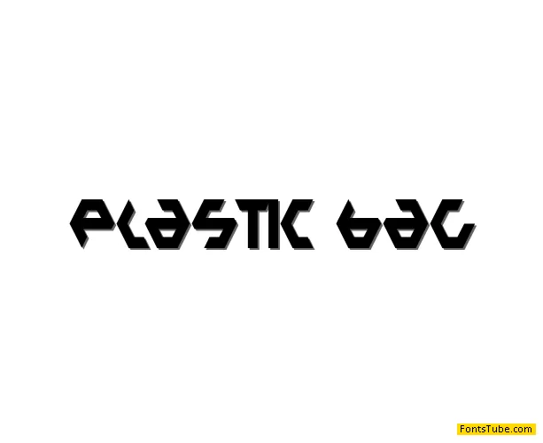 Plastic Bag Font