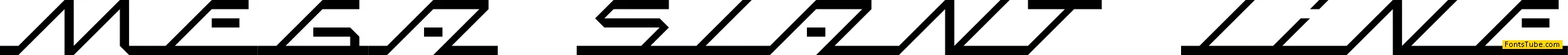 MEGA SLANT LINE Font Family