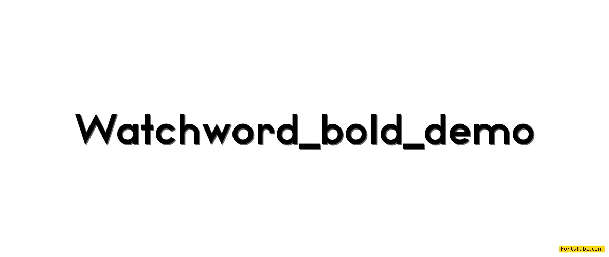 Watchword Demo Font Family