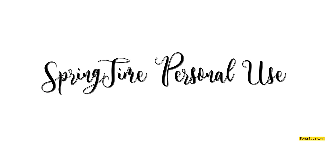 Spring Time Personal Use Font