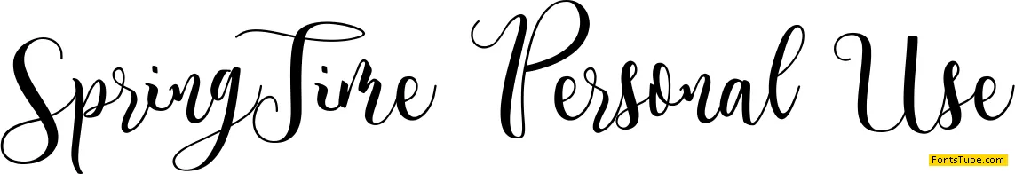 Spring Time Personal Use Font