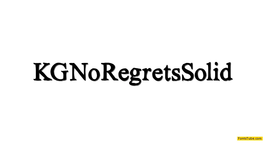 KG No Regrets Font Family