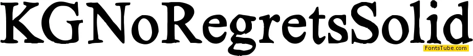 KG No Regrets Font Family