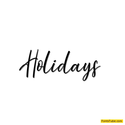 Holidays Font