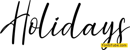 Holidays Font