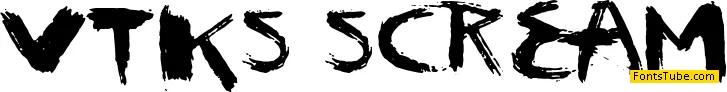 vtks scream Font