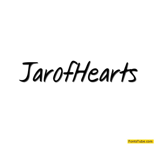 Jar of Hearts Font