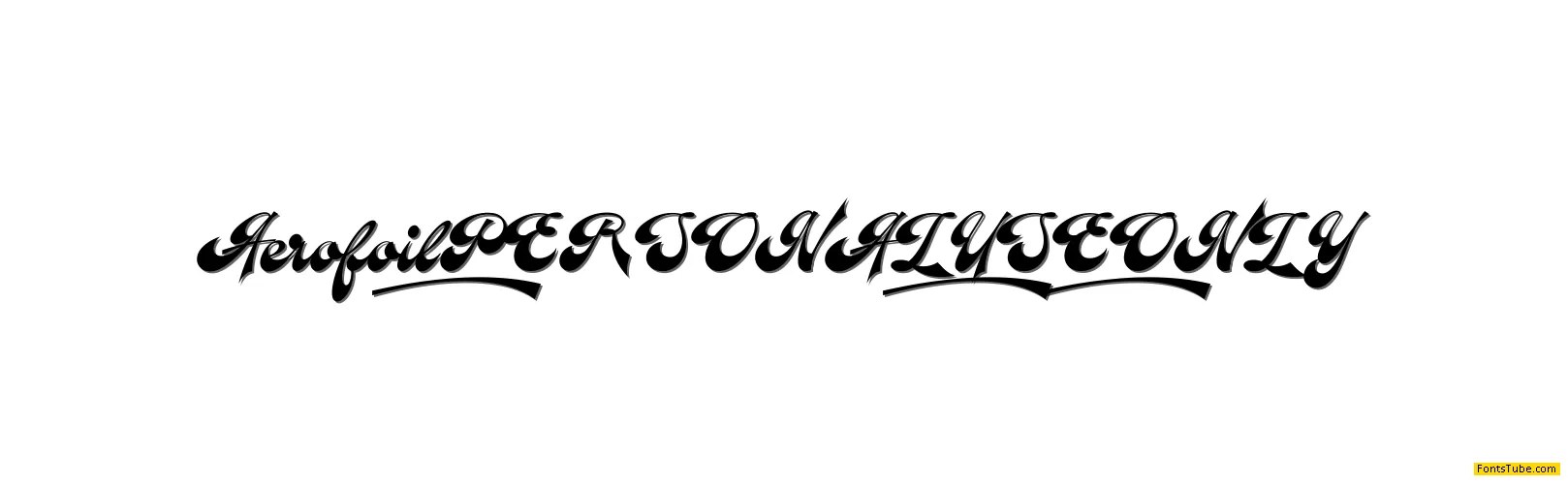 Aerofoil PERSONAL USE ONLY Font
