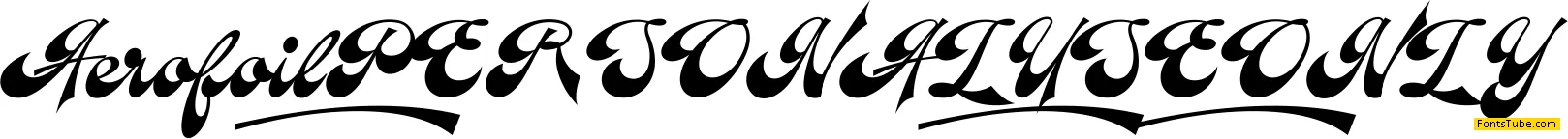 Aerofoil PERSONAL USE ONLY Font