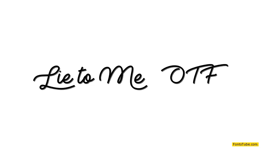 Lie to Me Font