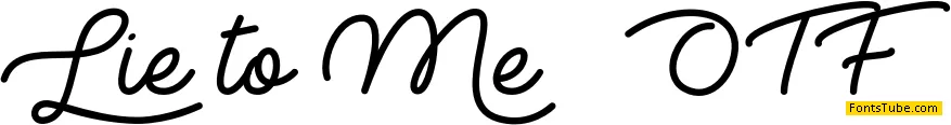 Lie to Me Font