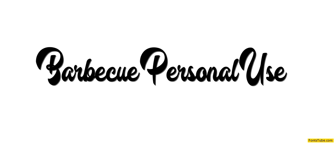 Barbecue Personal Use Font
