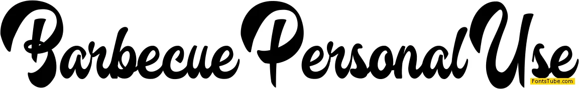 Barbecue Personal Use Font