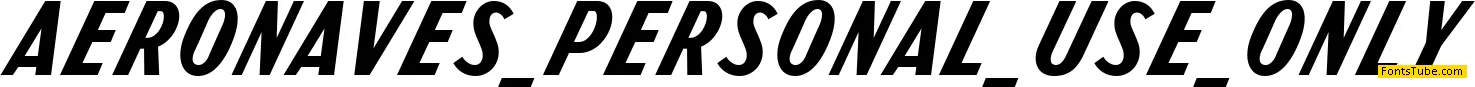 Aeronaves PERSONAL USE ONLY Font