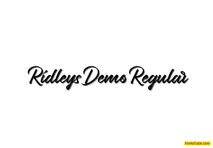 Ridleys Demo Font
