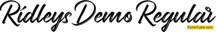 Ridleys Demo Font